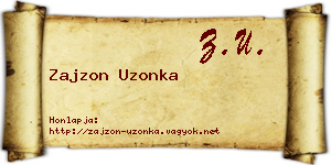 Zajzon Uzonka névjegykártya